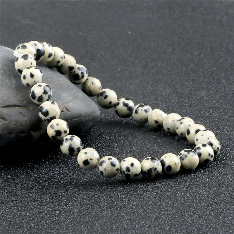 Dalmatian Stone Prayer Bracelet