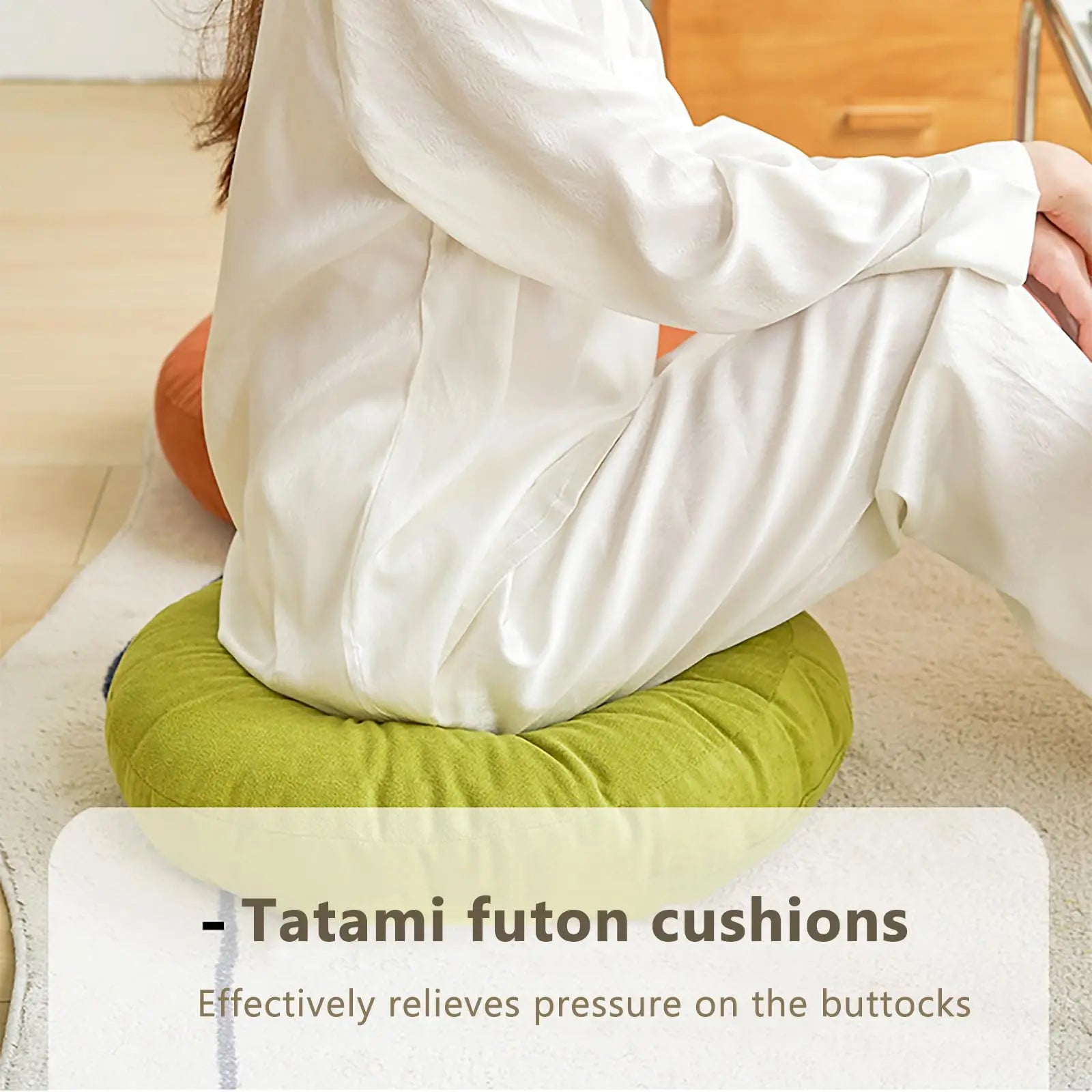 Cozy Round Chenille Floor Pillow