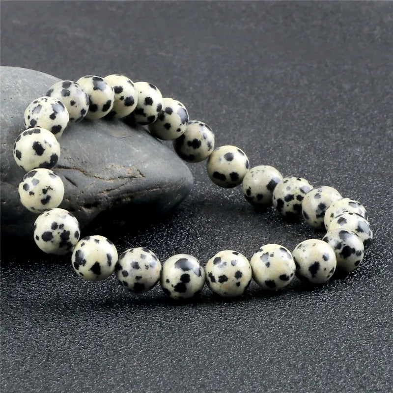 Dalmatian Stone Prayer Bracelet