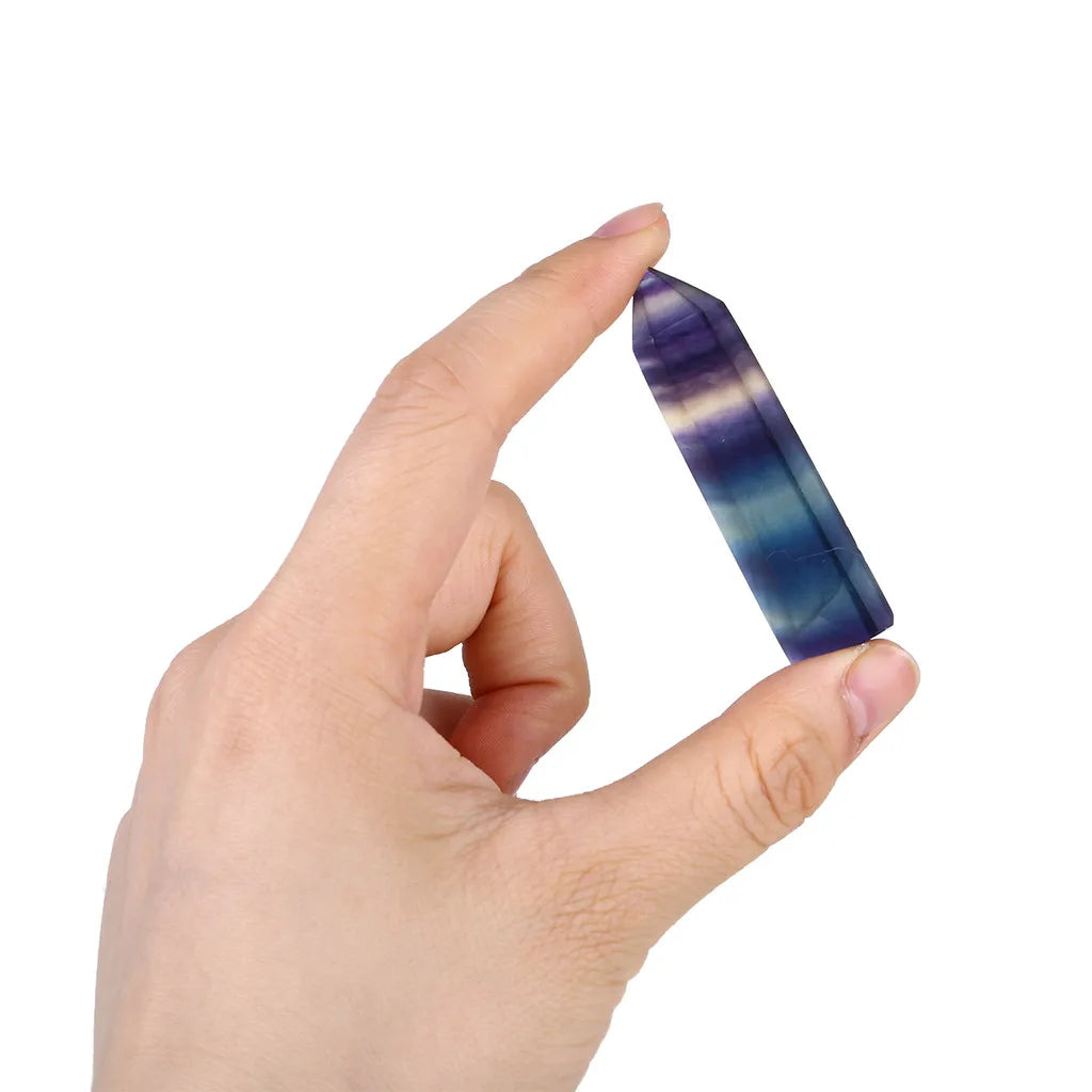 CrystalGlow Handpolished Fluorite Healing Wand